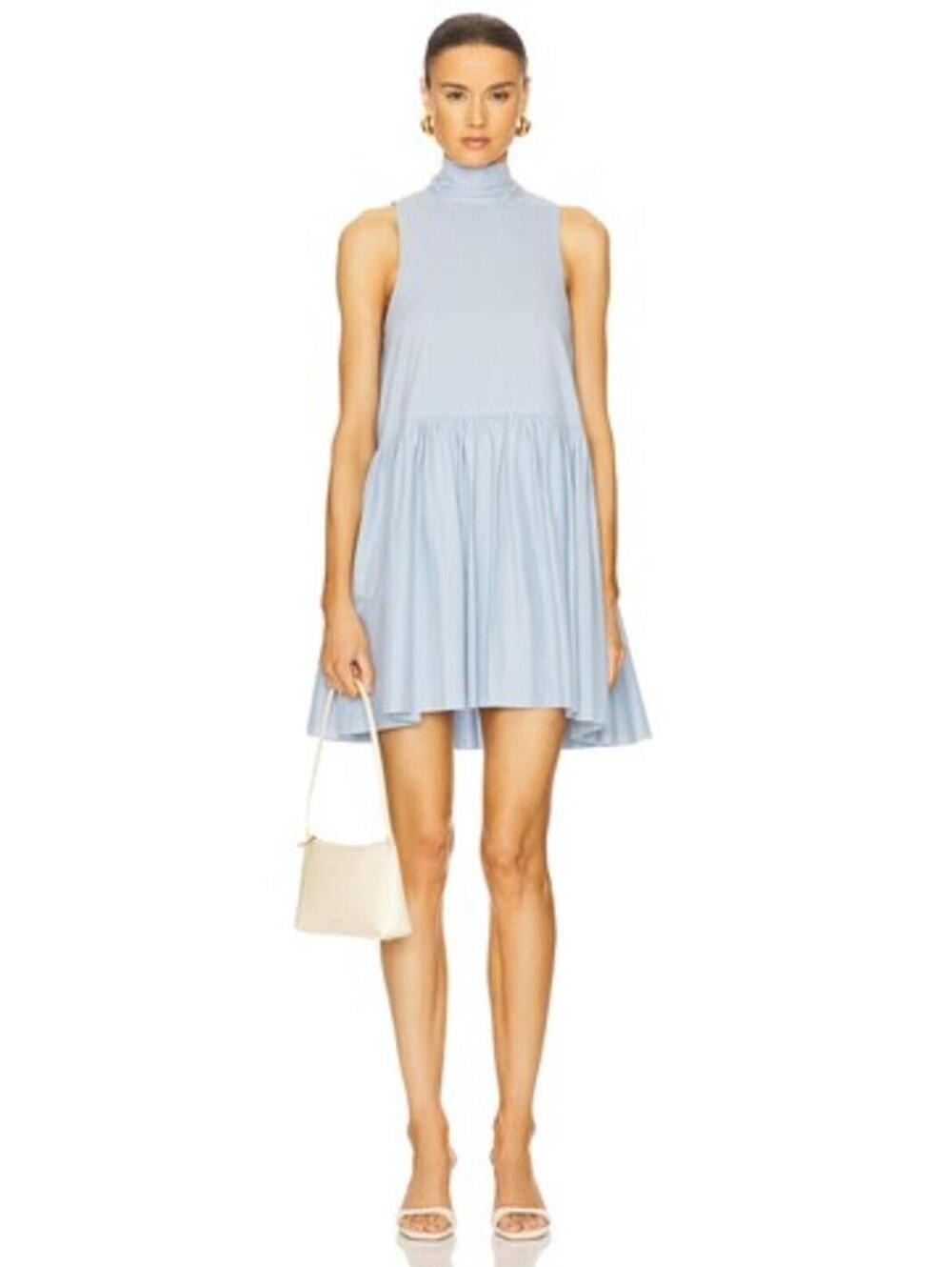 Azeeza Marie Mini Dress in Powder Blue